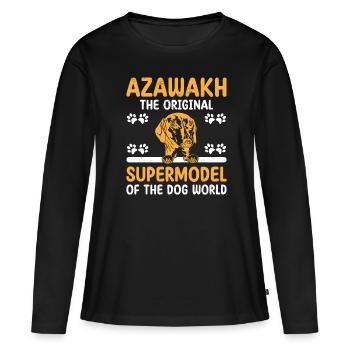 Azawakh Hundebesitzer Arabischer Windhund Tuareg Sloughi - Frauen Premium Bio Langarmshirt - Schwarz - Vorne - Julia (174cm)