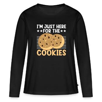 Boulangerie Boulangerie Pâtisserie Confiserie Boulanger Confiserie - T-shirt manches longues Premium bio Femme - noir - Devant - Julia (174cm)