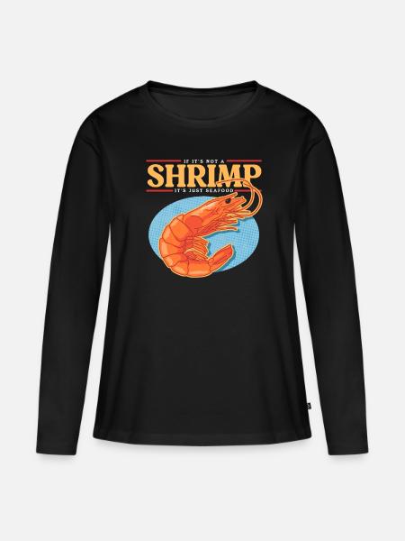 Krabben Garnelen Krabbenliebhaber Krabbe Geschenk - Frauen Premium Bio Langarmshirt - Schwarz