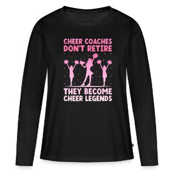 Cheerleading Coach Cheer Coach Cheerleader Cheer T - Frauen Premium Bio Langarmshirt - Schwarz - Vorne - Julia (174cm)
