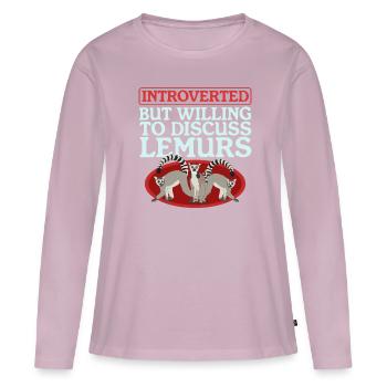 Lemur ring-tailed lemurs lemurs gift - Women's Premium Organic Long Sleeve Shirt - dusky pink - Front - Julia (174cm)