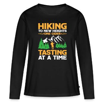 Randonneur Randonnée Trekking En plein air Nature Boisson alcoolisée - T-shirt manches longues Premium bio Femme - noir - Devant - Julia (174cm)