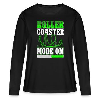 Roller Coaster Roller Coaster Gift - Women's Premium Organic Long Sleeve Shirt - black - Front - Julia (174cm)
