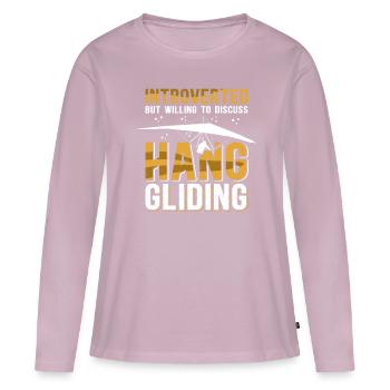 Hang Gliding Hanggleiter Hängegleiter Geschenk - Frauen Premium Bio Langarmshirt - Altrosa - Vorne - Julia (174cm)