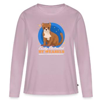 Weasel Dwarf Weasel Hermännchen Gift - Women's Premium Organic Long Sleeve Shirt - dusky pink - Front - Julia (174cm)