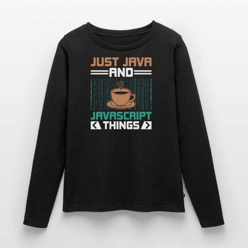 Kaffee-Codierung Programmierer Programmierer Entwickler Nerd Coff Frauen Premium Bio Langarmshirt