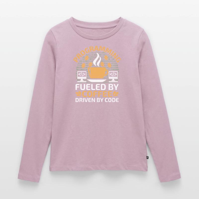 Kaffee-Codierung Programmierer Programmierer Entwickler Nerd Coff Frauen Premium Bio Langarmshirt