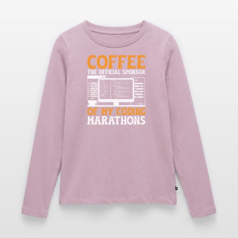Kaffee-Codierung Programmierer Programmierer Entwickler Nerd Coff Frauen Premium Bio Langarmshirt
