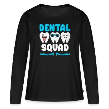 Dentiste Dentiste Dentiste - T-shirt manches longues Premium bio Femme - noir - Devant - Julia (174cm)