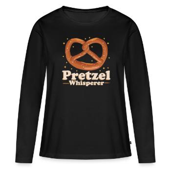 Bretzel Bretzel Lover Funny Bretzels cadeau - T-shirt manches longues Premium bio Femme - noir - Devant - Julia (174cm)