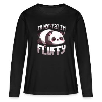 Je ne suis pas grosse, je suis moelleuse - T-shirt manches longues Premium bio Femme - noir - Devant - Julia (174cm)
