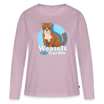 Weasel Mouse Weasel Dwarf Weasel Gift - Women's Premium Organic Long Sleeve Shirt - dusky pink - Front - Julia (174cm)