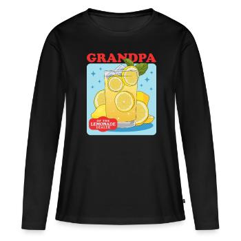 Limonade Zitronen Limonade Brause Geschenk - Frauen Premium Bio Langarmshirt - Schwarz - Vorne - Julia (174cm)