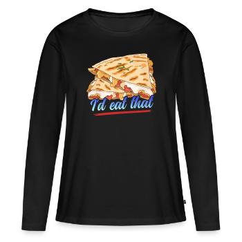 Quesadilla Tortilla Quesadillas Gift - Women's Premium Organic Long Sleeve Shirt - black - Front - Julia (174cm)