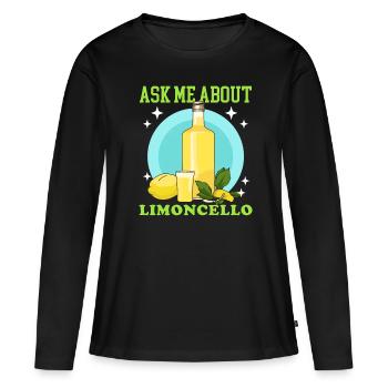 Liqueur de limoncello de citrons cadeau - T-shirt manches longues Premium bio Femme - noir - Devant - Julia (174cm)
