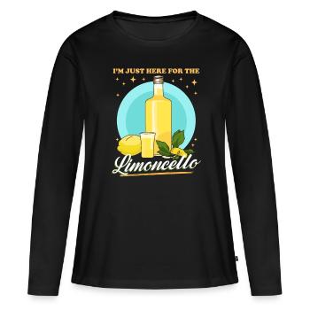 Limoncello Liqueur de citron cadeau - T-shirt manches longues Premium bio Femme - noir - Devant - Julia (174cm)