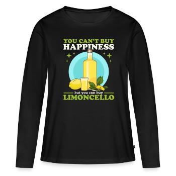 Limoncello Citrons Limoncellos Liqueur Cadeaux - T-shirt manches longues Premium bio Femme - noir - Devant - Julia (174cm)
