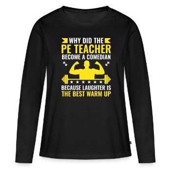 Professeur d’éducation physique Professeurs d’éducation physique École Spor - T-shirt manches longues Premium bio Femme - noir - Devant - Julia (174cm)