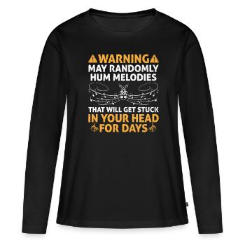 Musicien Auteur-compositeur Chanteur Musicien Musique Musique Pr - T-shirt manches longues Premium bio Femme - noir - Devant - Julia (174cm)