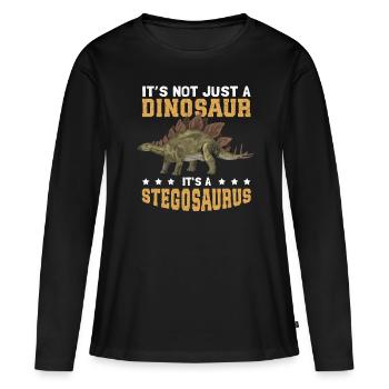Cadeaux de dinosaure Stegosaurus Dino - T-shirt manches longues Premium bio Femme - noir - Devant - Julia (174cm)