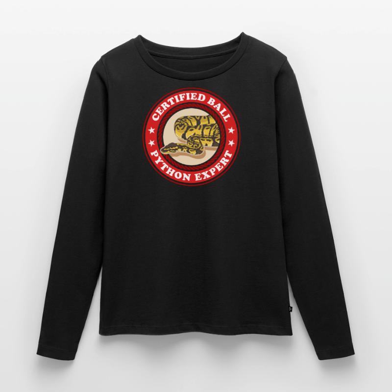 Königspython Experte Schlangen Python Geschenk Frauen Premium Bio Langarmshirt