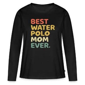 Beste Wasserball-Mutter aller Zeiten Aquatic Polo Spielerin Mothe - Frauen Premium Bio Langarmshirt - Schwarz - Vorne - Julia (174cm)