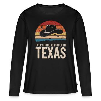 Texas State Texans Texas - Women's Premium Organic Long Sleeve Shirt - black - Front - Julia (174cm)