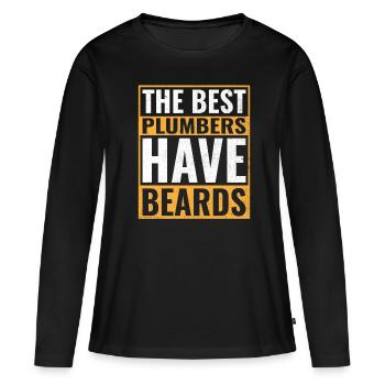 Die besten Klempner haben Bärte Klempner Klempner Klempner - Frauen Premium Bio Langarmshirt - Schwarz - Vorne - Julia (174cm)