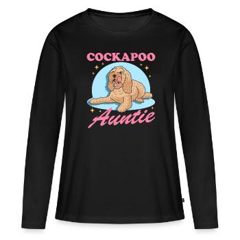 Cockapoo Tante Hundeliebhaber Geschenk - Frauen Premium Bio Langarmshirt - Schwarz - Vorne - Julia (174cm)