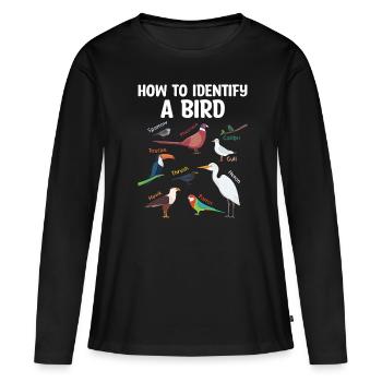 Comment identifier un ornithologue ornithologue - T-shirt manches longues Premium bio Femme - noir - Devant - Julia (174cm)