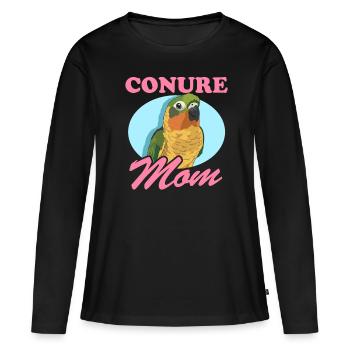 Conure Mom Parrots Conures Gift - Women's Premium Organic Long Sleeve Shirt - black - Front - Julia (174cm)