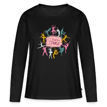 Find me in Paris Tänzer - Frauen Premium Bio Langarmshirt - Schwarz - Vorne - Julia (174cm)