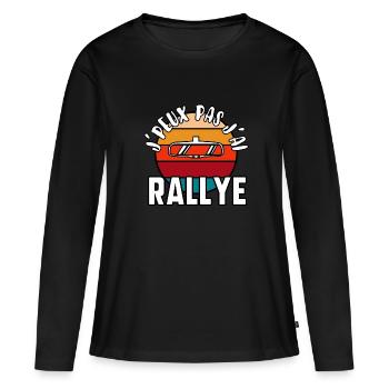 J’peux pas j’ai rallye - T-shirt manches longues Premium bio Femme - noir - Devant - Julia (174cm)