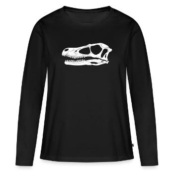 Fossile de Velociraptor - T-shirt manches longues Premium bio Femme - noir - Devant - Julia (174cm)