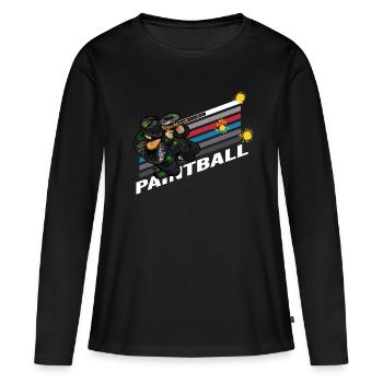 paintball gotcha markierer paintballer - T-shirt manches longues Premium bio Femme - noir - Devant - Julia (174cm)
