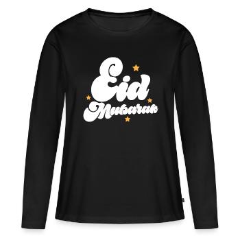 Eid Mubarak - Frauen Premium Bio Langarmshirt - Schwarz - Vorne - Julia (174cm)