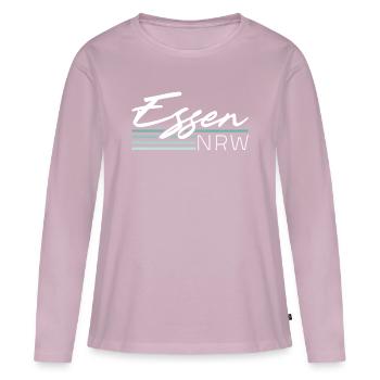 Essen Stadt NRW Nordrhein Westfalen - Frauen Premium Bio Langarmshirt - Altrosa - Vorne - Julia (174cm)