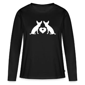 Hund Dog - Frauen Premium Bio Langarmshirt - Schwarz - Vorne - Julia (174cm)
