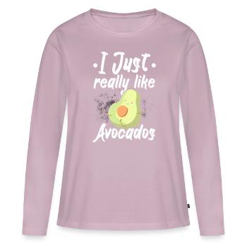 I just like avocados a lot Guac Guacamole Keto - Women's Premium Organic Long Sleeve Shirt - dusky pink - Front - Julia (174cm)