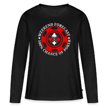 Prédiction du week-end 100% chance au Poker Casino - T-shirt manches longues Premium bio Femme - noir - Devant - Julia (174cm)