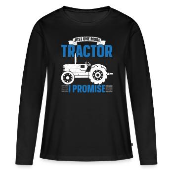 Nur noch einen Traktor verspreche ich Bauernhof Ba - Frauen Premium Bio Langarmshirt - Schwarz - Vorne - Julia (174cm)