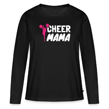 Cheer Mom - Frauen Premium Bio Langarmshirt - Schwarz - Vorne - Julia (174cm)