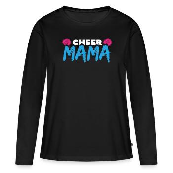 Cheer Mom - Frauen Premium Bio Langarmshirt - Schwarz - Vorne - Julia (174cm)