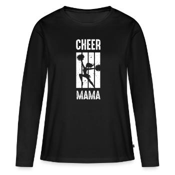 Cheer Mom - Frauen Premium Bio Langarmshirt - Schwarz - Vorne - Julia (174cm)