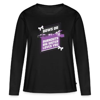 Burnouts Or Bows Gender Reveal Party - T-shirt manches longues Premium bio Femme - noir - Devant - Julia (174cm)