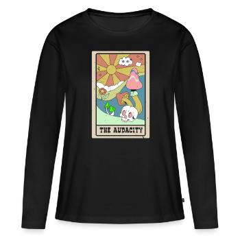 L’audace Tarot Card Chaman Fortune Telling - T-shirt manches longues Premium bio Femme - noir - Devant - Julia (174cm)