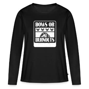 Burnouts Or Bows Gender Reveal Party - T-shirt manches longues Premium bio Femme - noir - Devant - Julia (174cm)