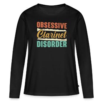 Troubles obsessionnels de la clarinette Musiciens Instrumentali - T-shirt manches longues Premium bio Femme - noir - Devant - Julia (174cm)