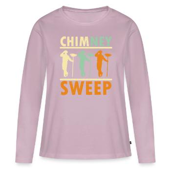 Profession de ramoneur Carrière Chuchoteur de cheminée - T-shirt manches longues Premium bio Femme - rose poudré - Devant - Julia (174cm)