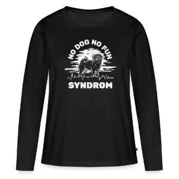 No dog No fun syndrome - Women's Premium Organic Long Sleeve Shirt - black - Front - Julia (174cm)